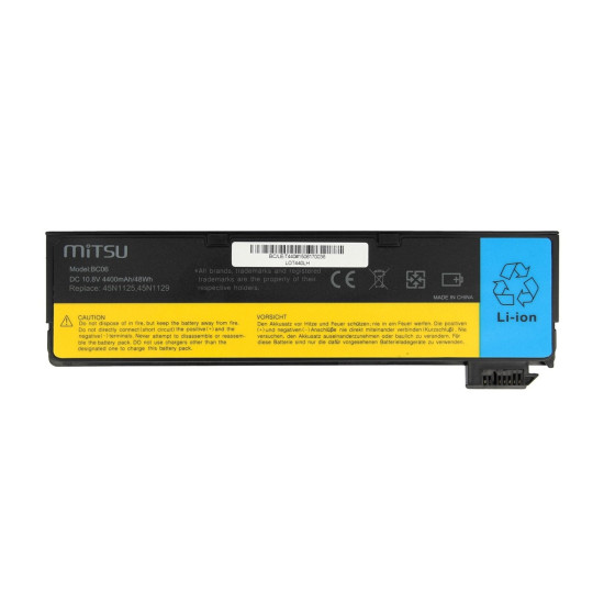 Bateria do Lenovo T440, X240 4400 mAh (48 Wh) 10.8 - 11.1 Volt