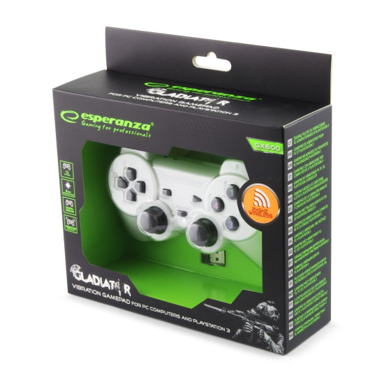GAMEPAD BEZPRZEWODOWY 2.4GH PS3/PC GLADITOR