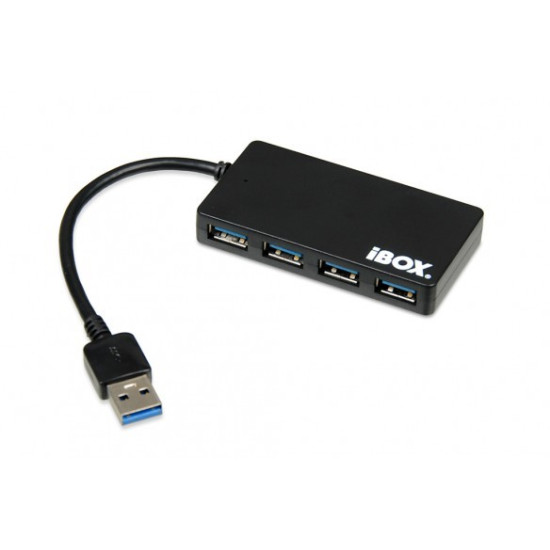Hub USB 3.0 Czarny 4-porty, slim IUH3F56 (4x USB 3.0)
