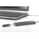 HUB/Koncentrator 7-portowy USB 3.0 SuperSpeed, aktywny, aluminium