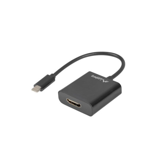 Adapter USB CM - HDMI F 15cm czarny 