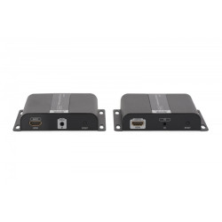 Przedłużacz (Extender) HDMI IP/Cat.5/6/7 120m 4K PoE HDCP 1.4 IR audio (zestaw)
