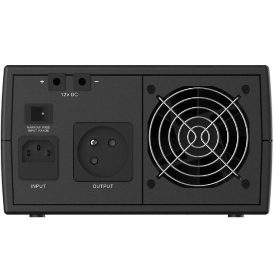 Zasilacz INVERTER 650VA ŁADOWARKA 15A, CZYSTA FALA SINUSOIDALNA (BEZ AKUMULATORÓW)