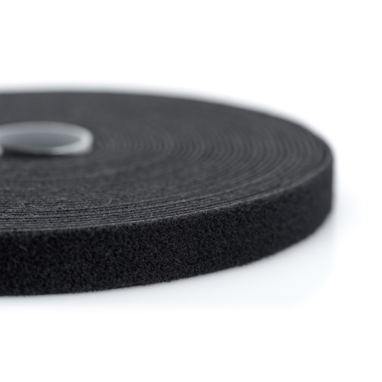 Taśma rzepowa D/10m S/15mm G/2.6mm (rolka) Czarna