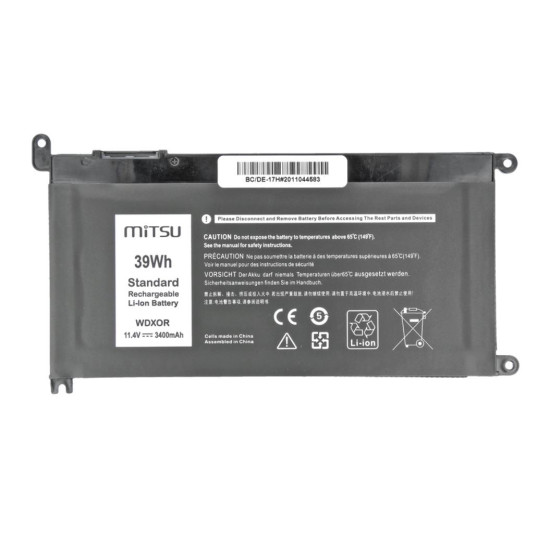 Bateria do Dell Vostro 14 (5468), Inspiron 15 (5568) 3400mAh (39 Wh) 11.4 Volt