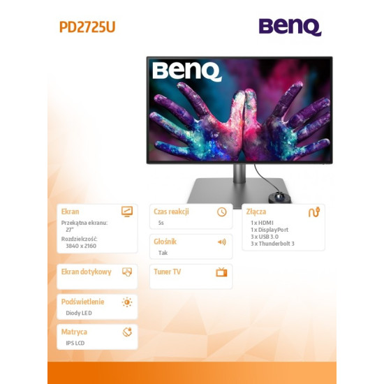 Monitor 27 PD2725U LED 5ms/4K/IPS/HDMI/DP/USB