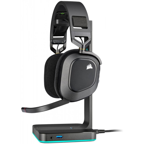 Słuchawki bezprzewodowe HS80 RGB Carbon 