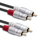 Kabel 2xRCA męski / 2xRCA męski | 3m | czarny 