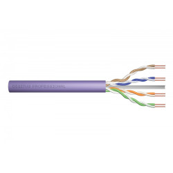 Kabel teleinformatyczny instalacyjny kat.6, U/UTP, B2ca, drut, AWG 23/1, LSOH, 500m, fioletowy, szpula