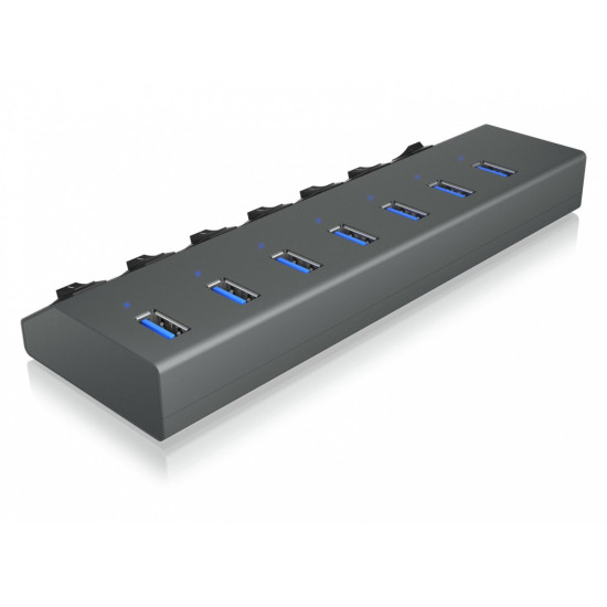 IB-HUB1701-C3 7xUSB Type-A, włącznik/wyłącznik dla każdego USB portu 
