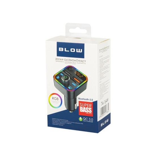 Transmiter FM Bluetooth 5.1+Qc3.0 RBG