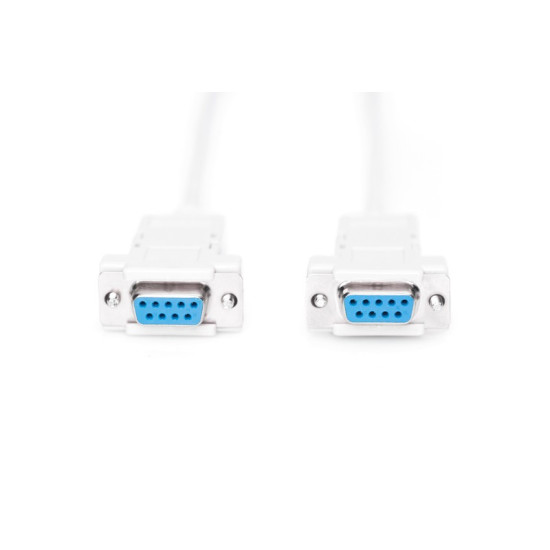 Kabel połączeniowy RS232 null-modem Typ DSUB9/DSUB9 Ż/Ż 1,8m Szary 