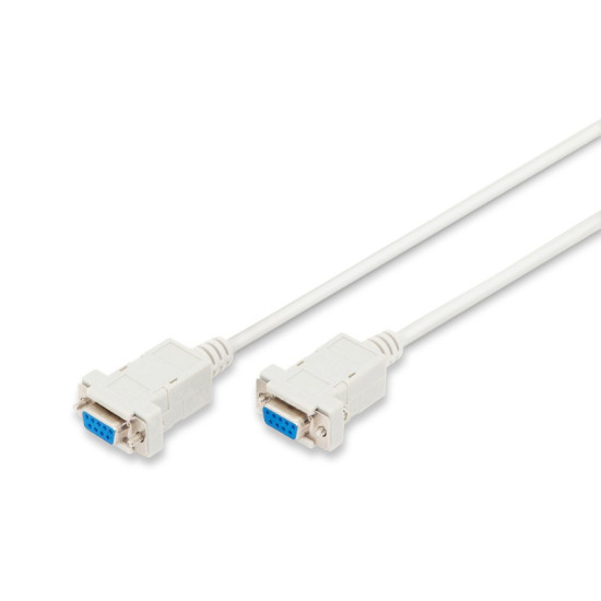 Kabel połączeniowy RS232 null-modem Typ DSUB9/DSUB9 Ż/Ż 1,8m Szary 