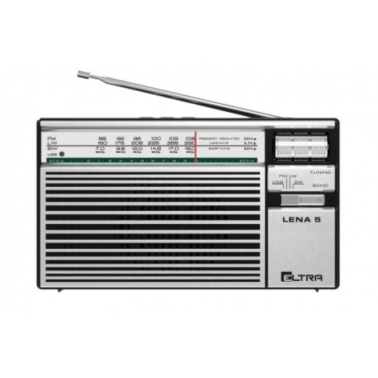 Radio LENA 5 USB Srebrne