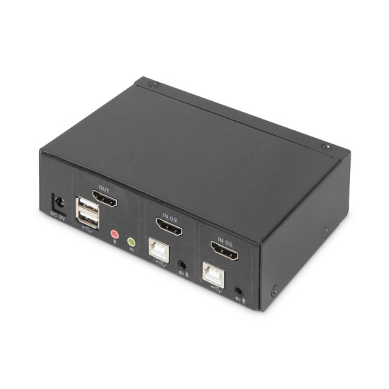 Przełącznik KVM 2 portowy HDMI, 4K 30Hz