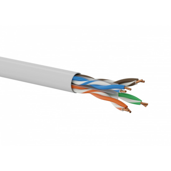 Kabel U/UTP kat.6 24AWG PVC 100% Miedziane 305m - 10 lat gwarancji