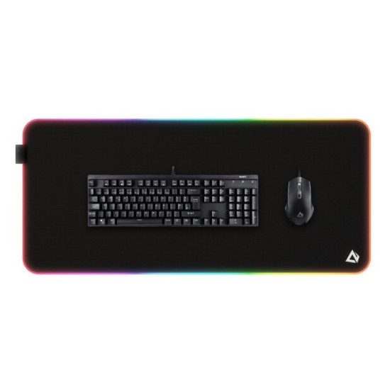 KM-P7 RGB XXL gamingowa podkładka pod mysz i klawiaturę | 900x400x4mm | wodoodporna | gumowany spód | aplikacja G-aim Control Center