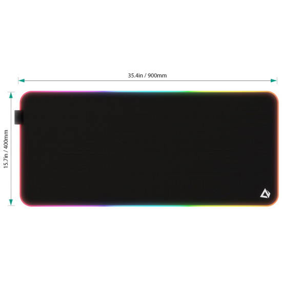 KM-P7 RGB XXL gamingowa podkładka pod mysz i klawiaturę | 900x400x4mm | wodoodporna | gumowany spód | aplikacja G-aim Control Center