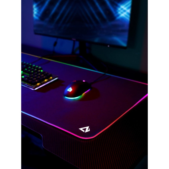 KM-P7 RGB XXL gamingowa podkładka pod mysz i klawiaturę | 900x400x4mm | wodoodporna | gumowany spód | aplikacja G-aim Control Center
