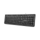 Klawiatura Trout Slim USB CZ/SK 1.8m Czarna