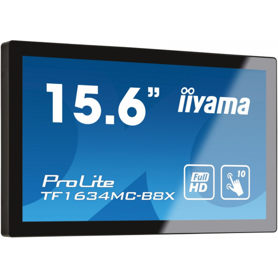 Monitor 15.6 cala TF1634MC-B8X IPS,poj.10pkt.450cd,IP65,7H,HDMI,DP 