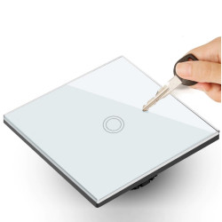 Dotykowy włącznik światła pojedynczy Wi-Fi SMART MCE715W Biały