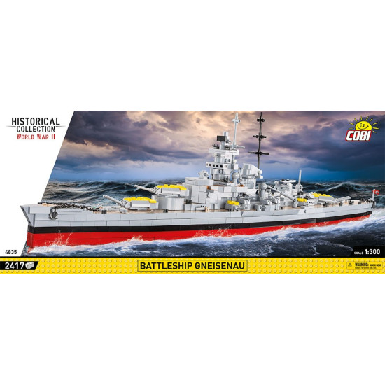 Klocki Historical Collection Battleship Gneisenau 