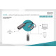 Karta sieciowa przewodowa USB 3.1 Typ C + USB A do 1x RJ45 2.5 Gigabit Ethernet 10/100/1000/2500Mbps