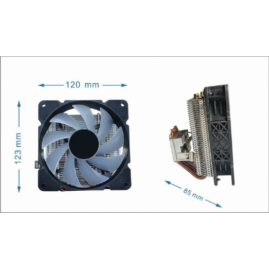 Chłodzenie CPU Huracan 12cm 100W 4-pin multicolor LED