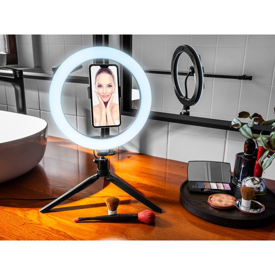 Lampa pierścieniowa Ring 26 cm z mini statywem 