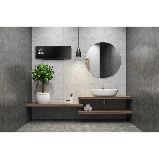 Grzejnik ceramiczny ścienny QH4001 czarny