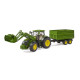 Traktor John Deere 7R 350 z ładowaczem i przyczepą