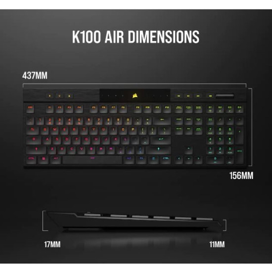 Klawiatura K100 RGB Air Wireless Ultra Thin Cherry MX 