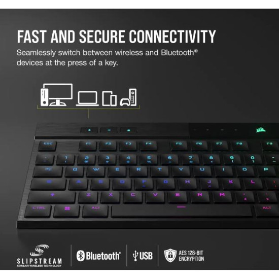 Klawiatura K100 RGB Air Wireless Ultra Thin Cherry MX 
