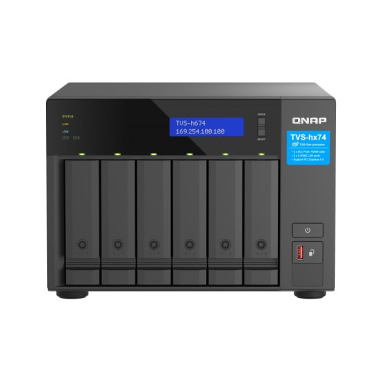 Serwer NAS TVS-h674-i5-32G 6x0HDD Intel i5-12400 32GB SODIMM DDR4
