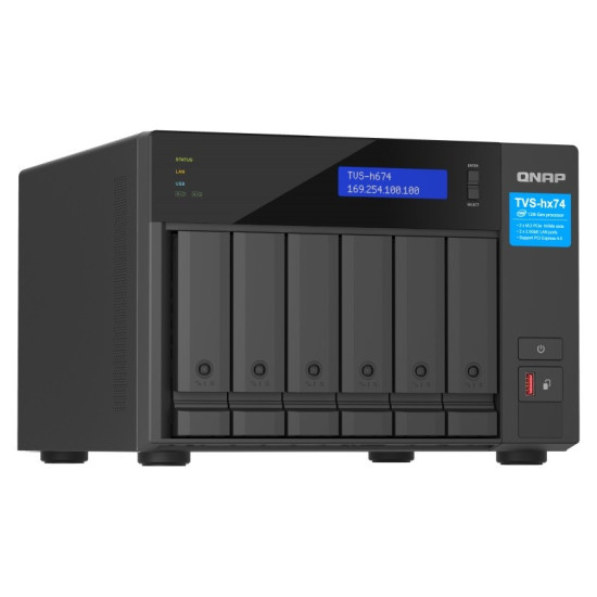 Serwer NAS TVS-h674-i5-32G 6x0HDD Intel i5-12400 32GB SODIMM DDR4