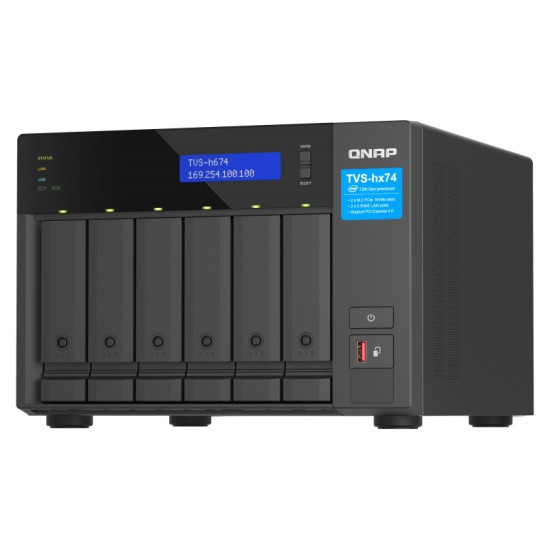Serwer NAS TVS-h674-i5-32G 6x0HDD Intel i5-12400 32GB SODIMM DDR4