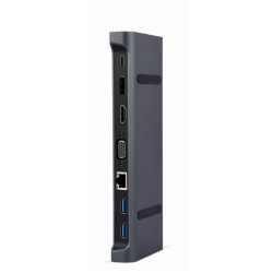 Adapter USB-C 9w1, HDMI, USB-C PD, VGA, DP, USBx3, Audio, LAN