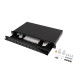Przełącznica światłowodowa 12XSC simplex/12XLC duplex rack 19 1U czarna + akcesoria