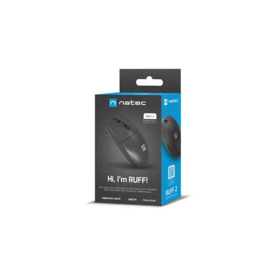 Mysz Ruff 2 1000 DPI Czarna 