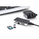 Czytnik kart 5-portowy USB 3.0 SuperSpeed, All-in-one, Czarno-srebrny
