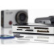Czytnik kart 5-portowy USB 3.0 SuperSpeed, All-in-one, Czarno-srebrny