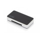 Czytnik kart 5-portowy USB 3.0 SuperSpeed, All-in-one, Czarno-srebrny