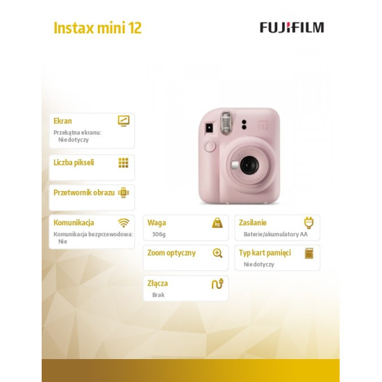 Aparat Instax mini 12 różowy