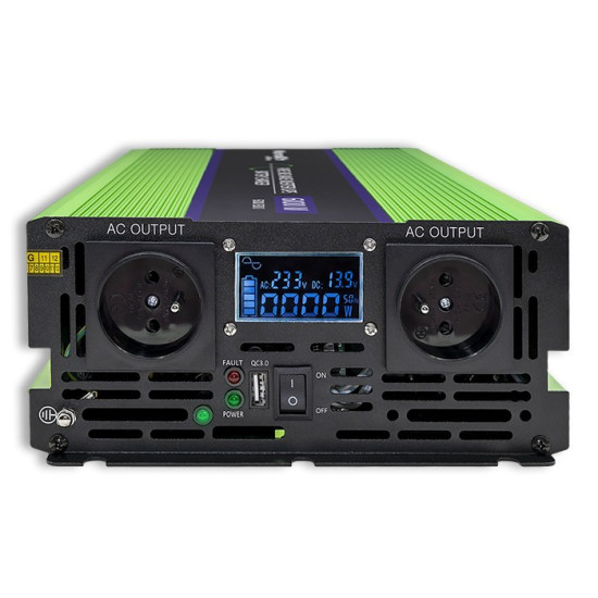 Przetwornica napięcia Monolith | ładowanie baterii | UPS | 2000W | 4000W | 12V na 230V | Czysty Sinus | LCD 