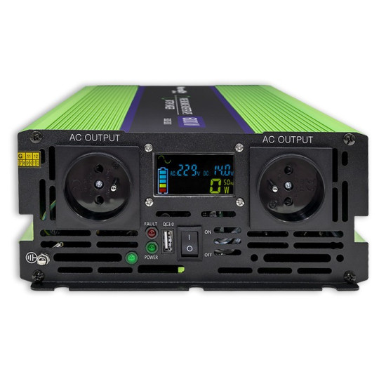 Przetwornica napięcia Monolith | ładowanie baterii | UPS | 3000W | 6000W | 12V na 230V | Czysty Sinus | LCD 