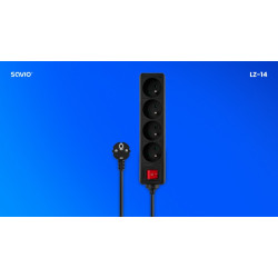 Listwa zasilająca 4 gniazda, 3 m, LZ-14 