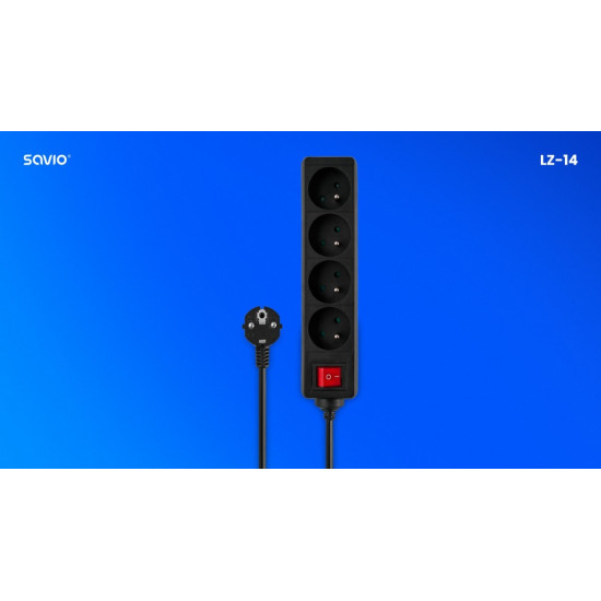 Listwa zasilająca 4 gniazda, 3 m, LZ-14 