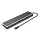 Stacja dokująca USB-C Metal Ergonomic 4K 3x Display Docking Station PD 100W 