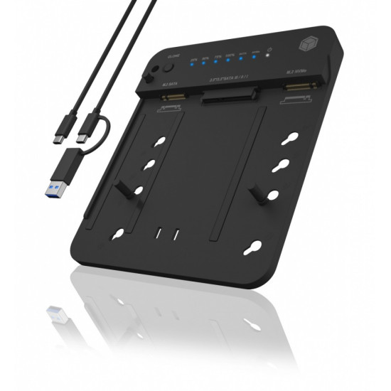 Stacja dokująca/klonująca IB-2915MSCL-C31 M.2 dla M.2 0NVMe i SATA 2,5/3,5 SSD/HDD 